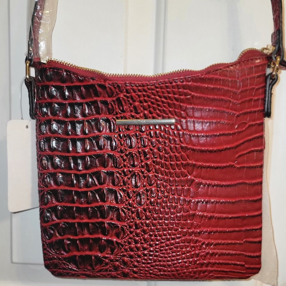 MKF (Brahmin replica) crocodile crossbody